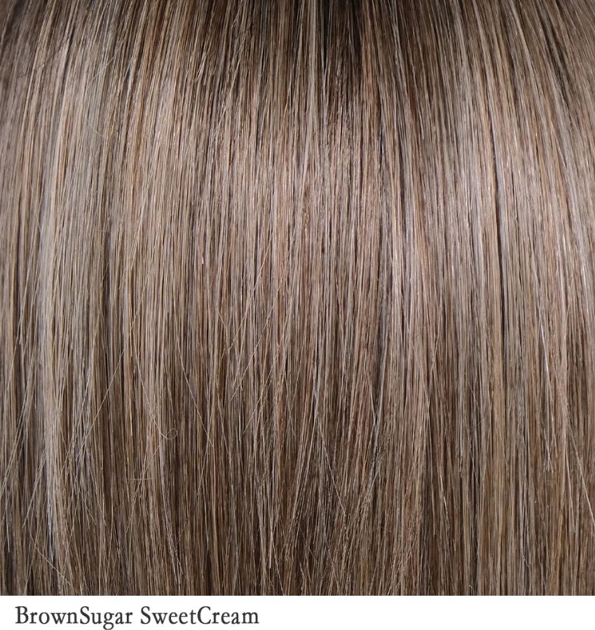 Belle Tress Premium 100% Handmade Topper 18 Straight - BrownSugar SweetCream color